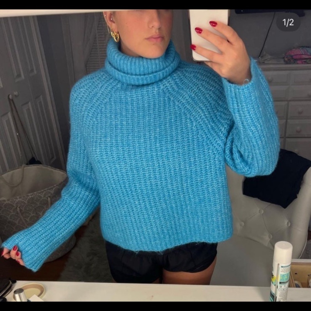 Blue Zara sweater